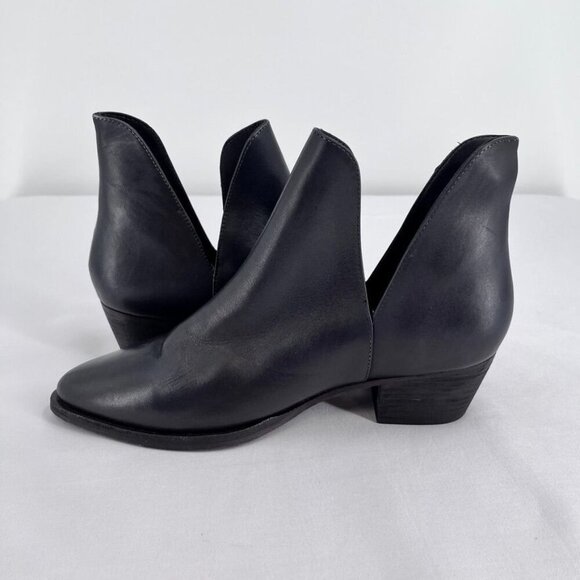 Free People Charm Double V Ankle Boot Women's Size 38 in Black Block Heel - Picture 7 of 15